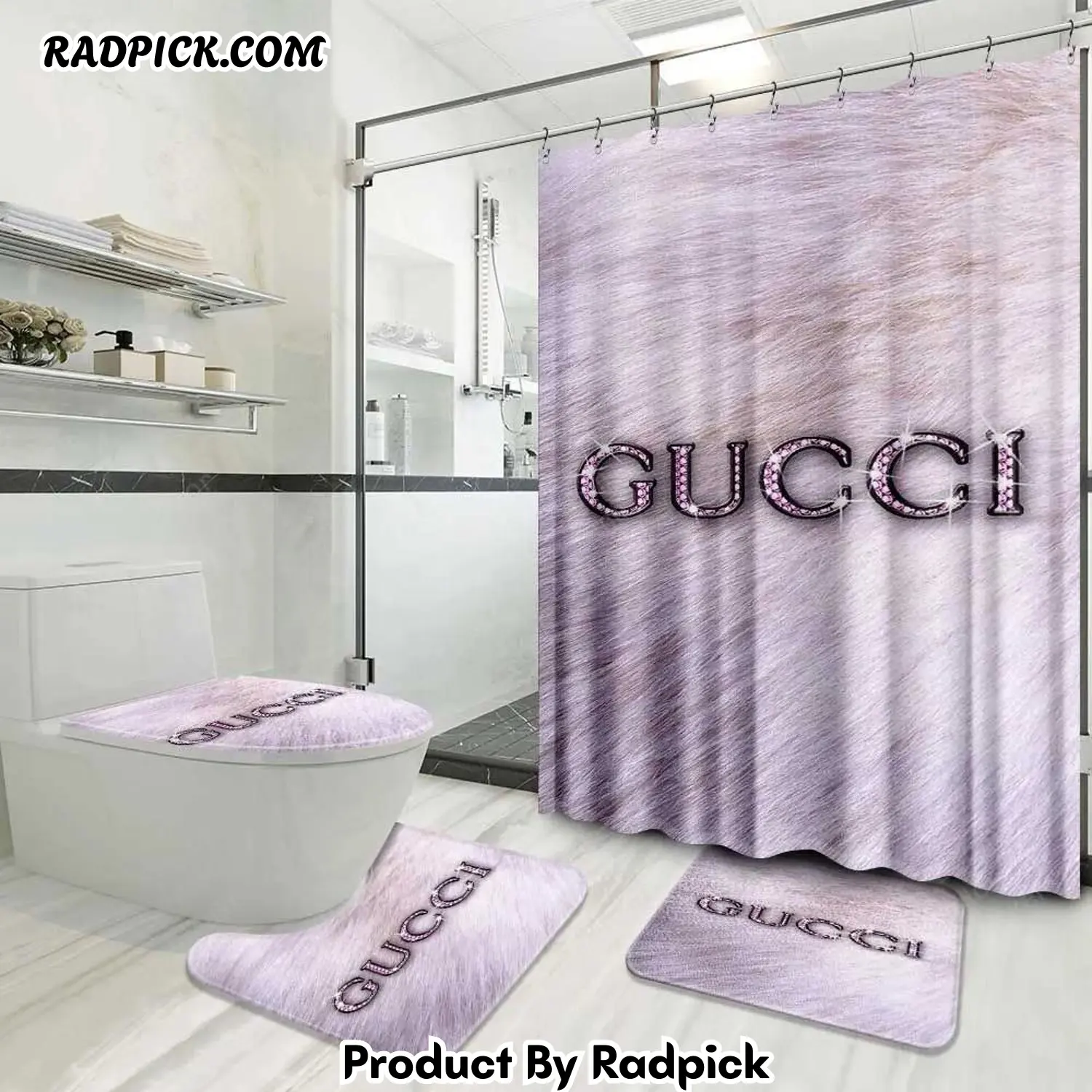 Gucci bathroom set luxury shower curtain waterproof luxury brand with logo gucci 13 156 bathroom set rp387812